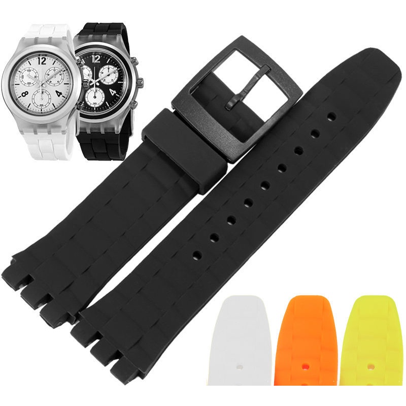 Dây Đeo Đồng Hồ Bằng Cao Su Silicone Cho Swatch 21mm Suuk400 Suuw100