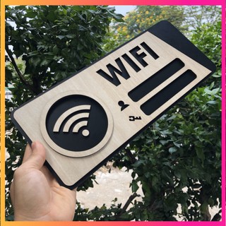 [DECOR] Bảng gỗ khắc tên thông tin wifi TW0 20CMX10CM mẫu mới