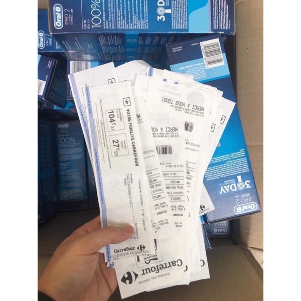 [Hàng Đức - Bộ bàn chải đánh răng điện Oral b pro 3 3000 Đủ bill