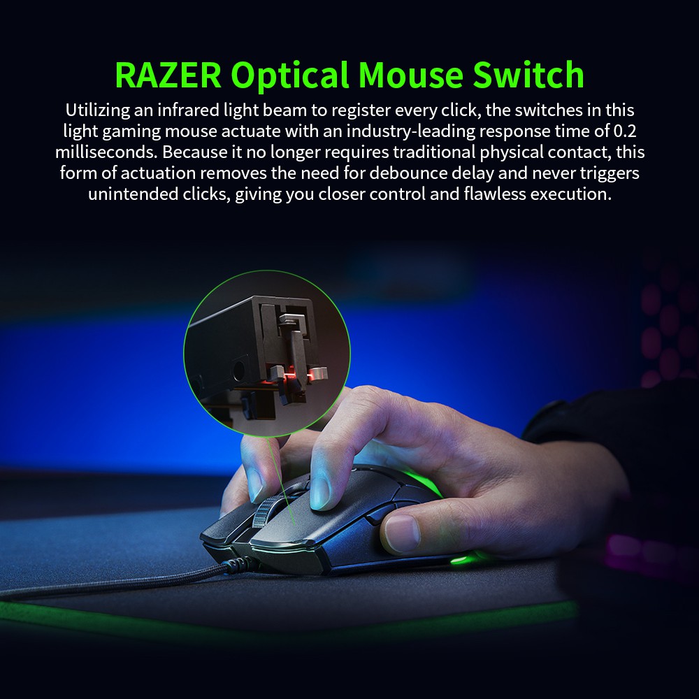 Chuột Gaming Razer Viper Mini - Mới 100% (Bạn có thể kiểm tra trên trang web chính thức của razer)