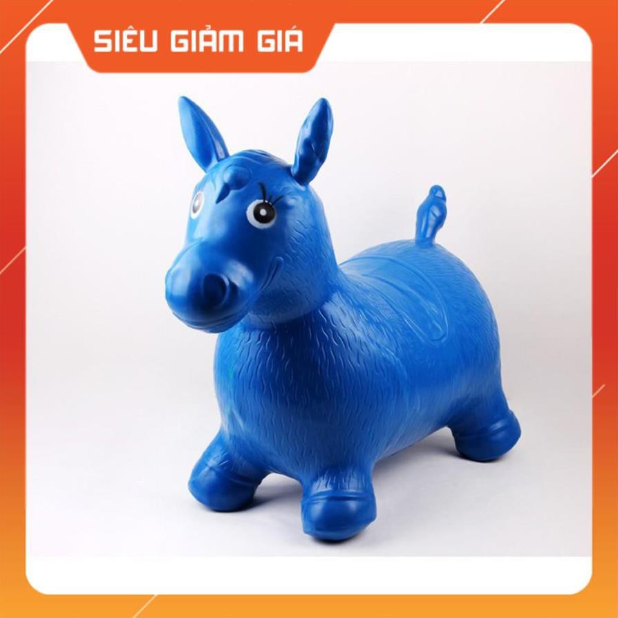 Thú nhún bơm hơi hình con hươu cho bé ( bán xả )