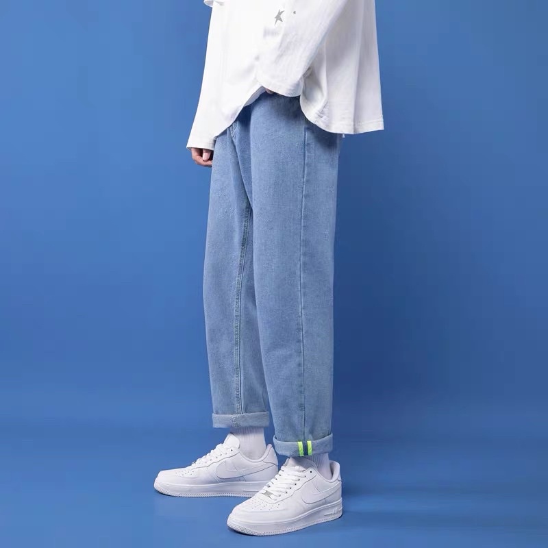 Quần bò nam ống rộng, quần baggy jeans nam nữ ống suông hàng loại 1 | BigBuy360 - bigbuy360.vn
