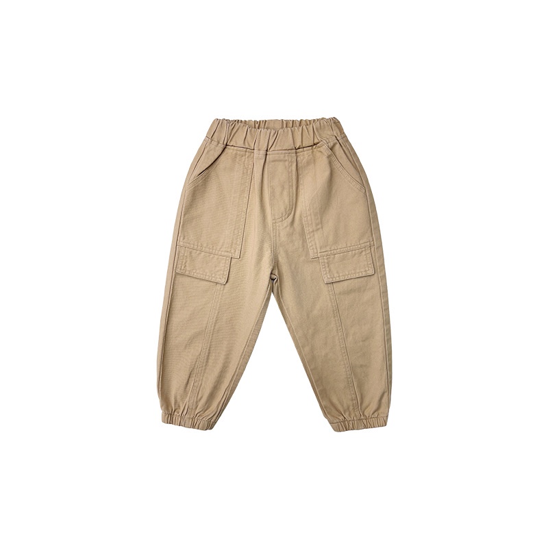 MNGRL Quần Jogger Kaki Thoải Mái Hàn Quốc Mùa Thu Cho Bé Trai