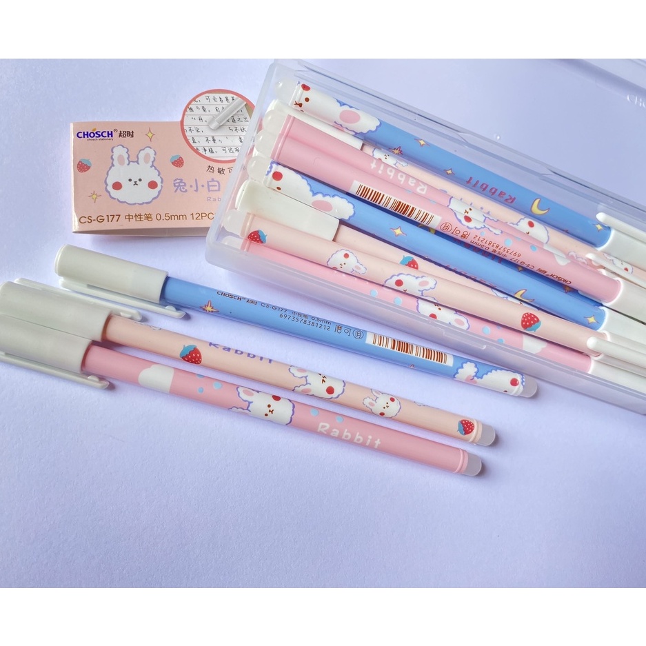 Sỉ 1 Lố bút gel bôi xóa được CHOSCH (12hộp/144cây) cao cấp đựng trong hộp nhựa
