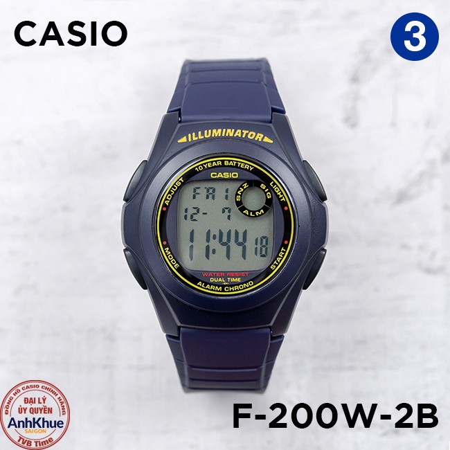 [Mã FASHIONMALLT4 giảm tới 30K đơn 150K] Đồng hồ nam dây nhựa Casio Standard chính hãng Anh Khuê F-200 &amp; F-201 Series