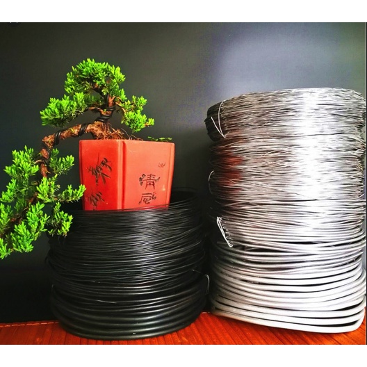 1Kg dây nhôm đen - nhôm trần dẻo chuyên uốn cây bonsai, cây cảnh 2ly - 3ly - 4ly - 5ly