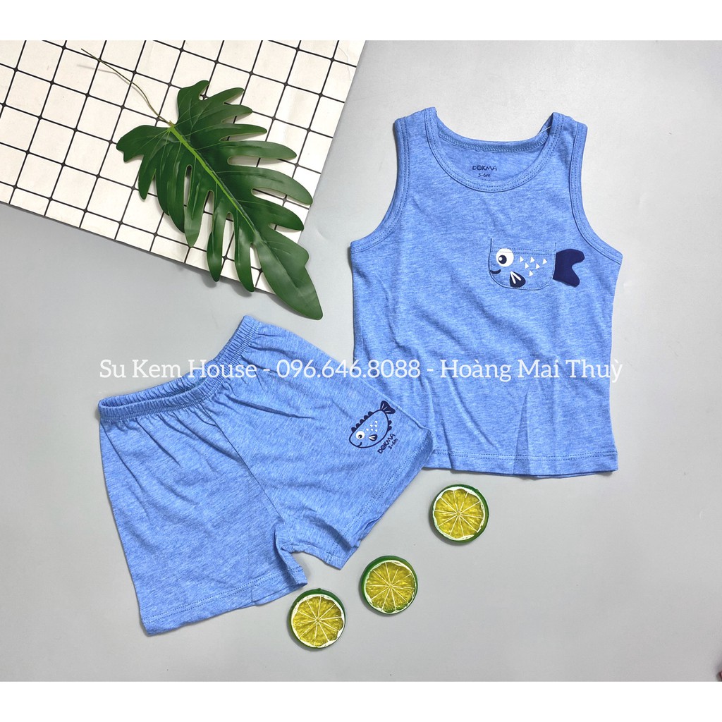 Bộ quần áo ba lỗ DokMa DMB160 cho bé