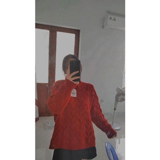áo len hàn form thụng dấu quần