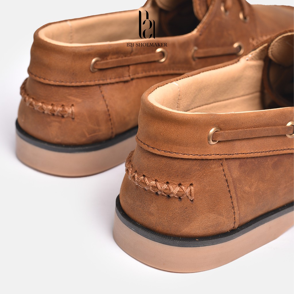 Giày Loafer Nam Da Bò Cao Cấp Sáp Lót Êm Chân Giày Lười Công Sở Phong Cách Vintage Nam Tính Full Box - B21 Shoemaker