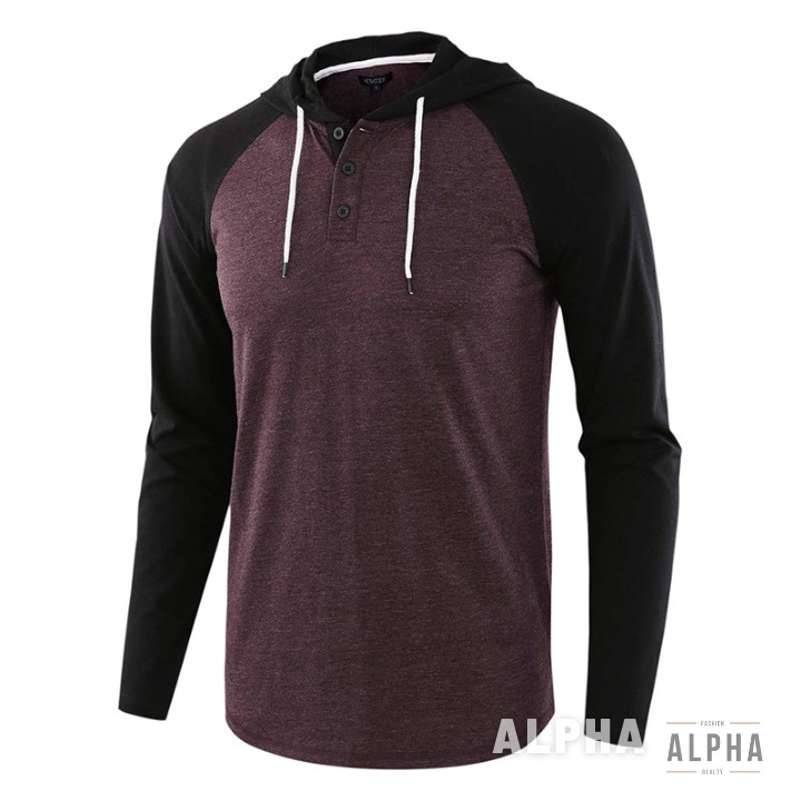 Áo nam tay dài, màu phối trẻ trung năng động 2 kiểu thiết kế (có mũ, không mũ) | BigBuy360 - bigbuy360.vn