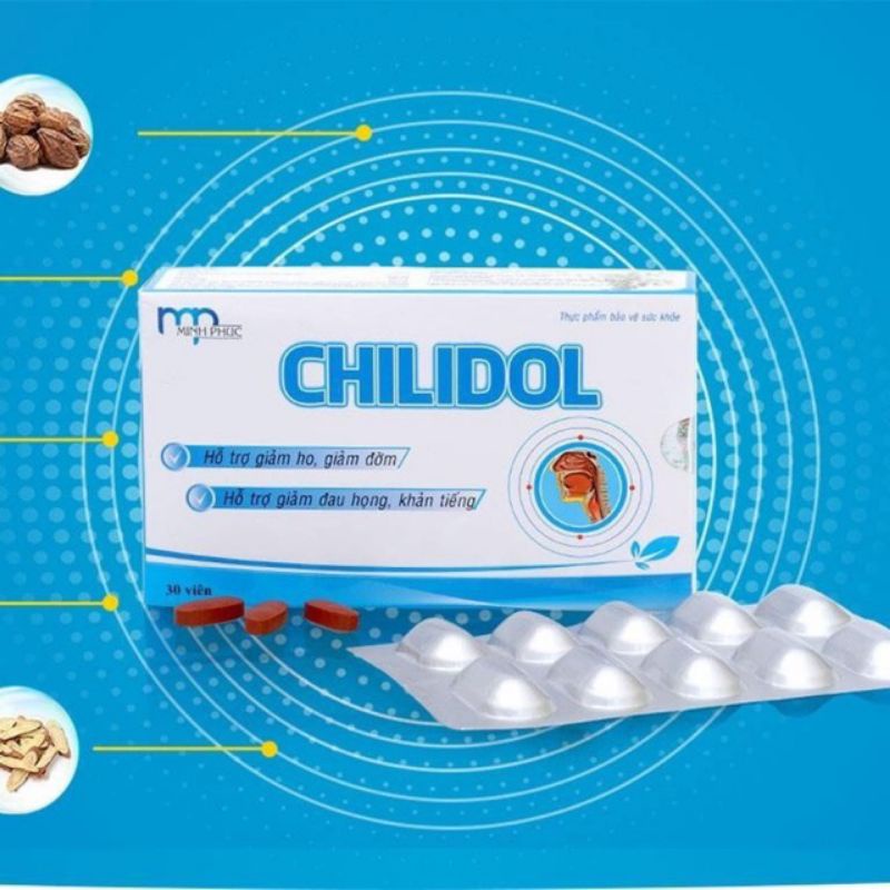 CHILIDOL hết viêm họng khàn tiếng viêm thanh quản hộp 30 viên