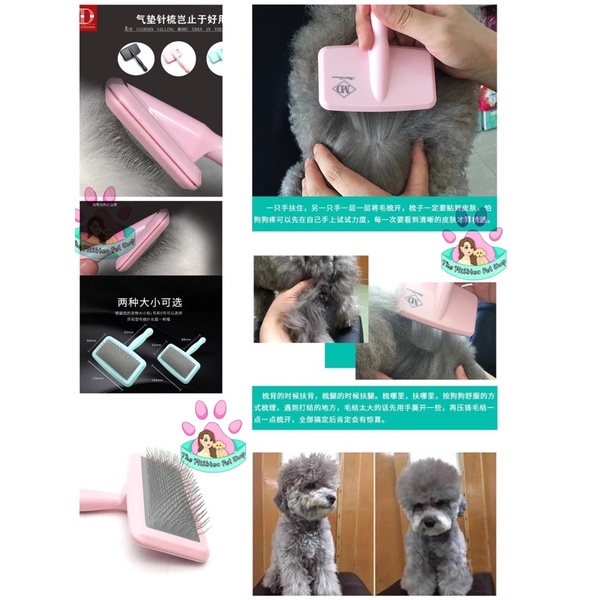 Lược chải lông bong tơi như spa cho chó mèo cún