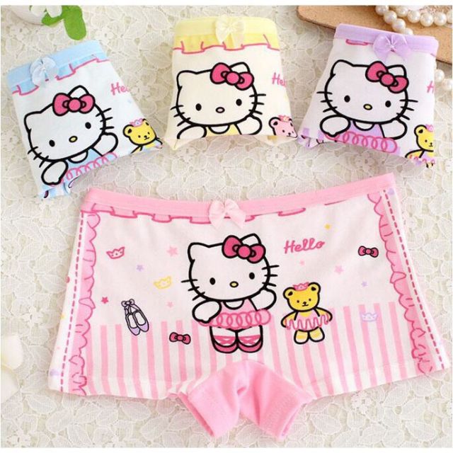 Quần chip cho bé gái tín đồ hello kitty , công chúa 2 trong 1