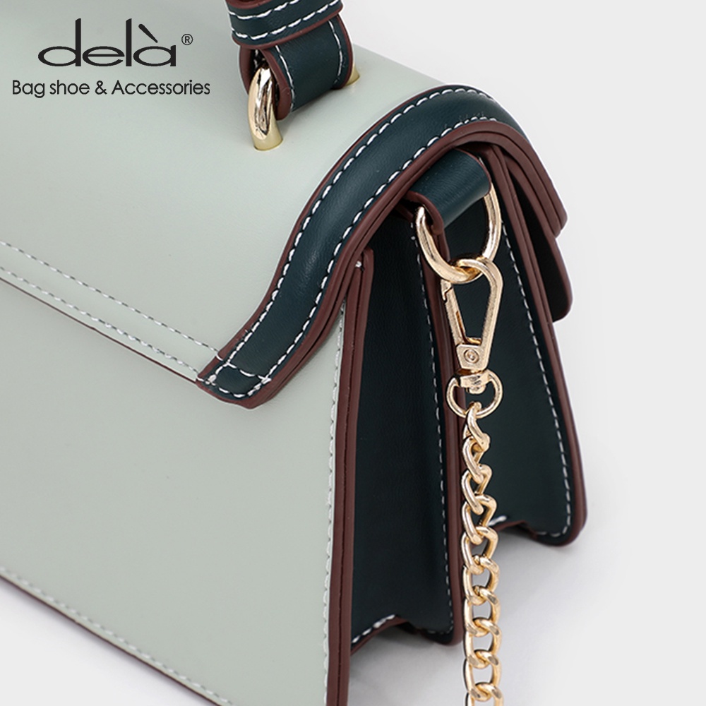 Dela Túi Đeo Vai Hình Vuông Cỡ Nhỏ Phối Màu Tương Phản Thời Trang 2022