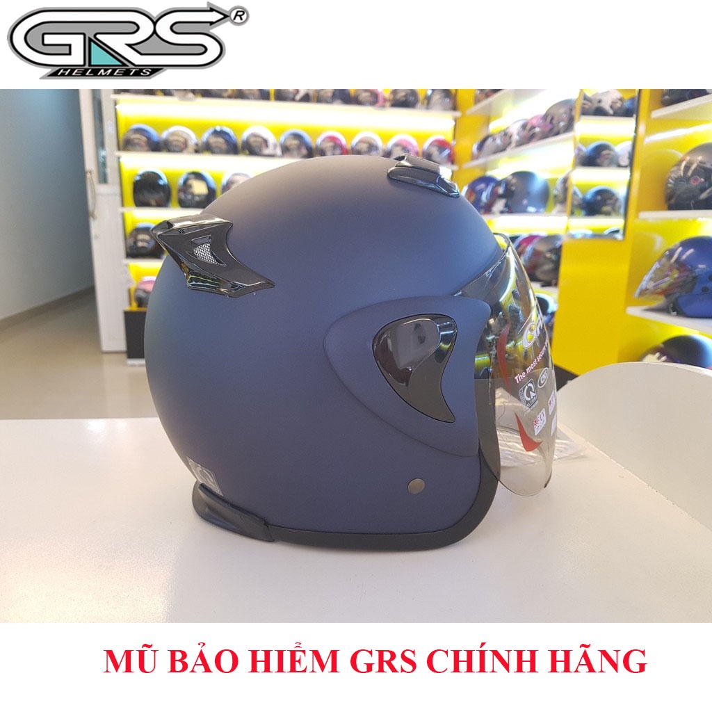 ♥️ Shop Uy Tín ♥️Mũ bảo hiểm 3/4 có kính, hàng chính hãng đạt chuẩn kiểm định GRS A370k nhiều màu