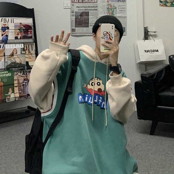 Áo Hoodie nỉ bông form rộng in hình Shin (ẢNH THẬT) | BigBuy360 - bigbuy360.vn