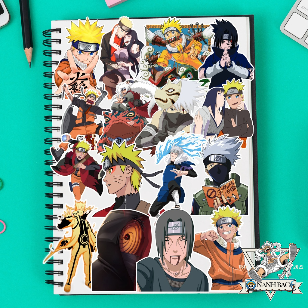 Sticker anime Naruto chống thấm nước,sticker Naruto Shippuden,nhãn dán điện thoại,laptop,ipad - NB.010