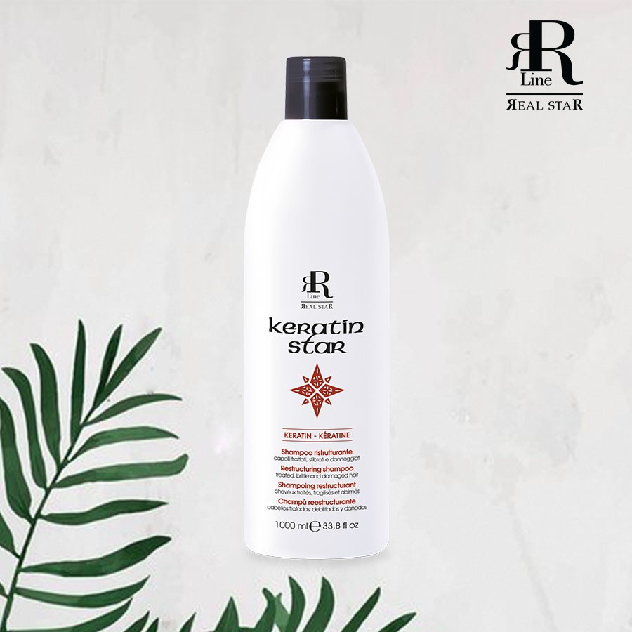 Dầu gội dưỡng ẩm và phục hồi tóc hư tổn Rrline Keratin Star Shampoo 1000ml