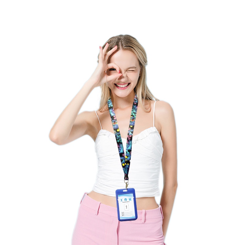 Dây Đeo Điện Thoại/Thẻ Tên/Thẻ ID Họa Tiết Stitch Hoạt Hình 3D