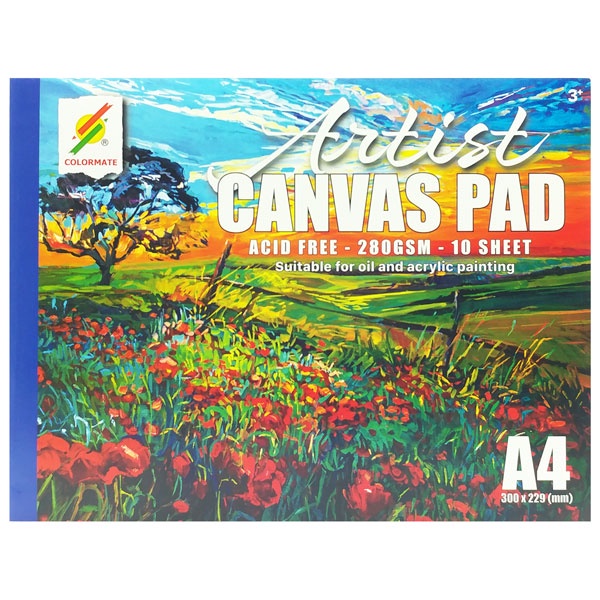 Tập Vẽ Canvas A4 280gsm Canvas Pad - Colormate CANVAS4 (10 Tờ)