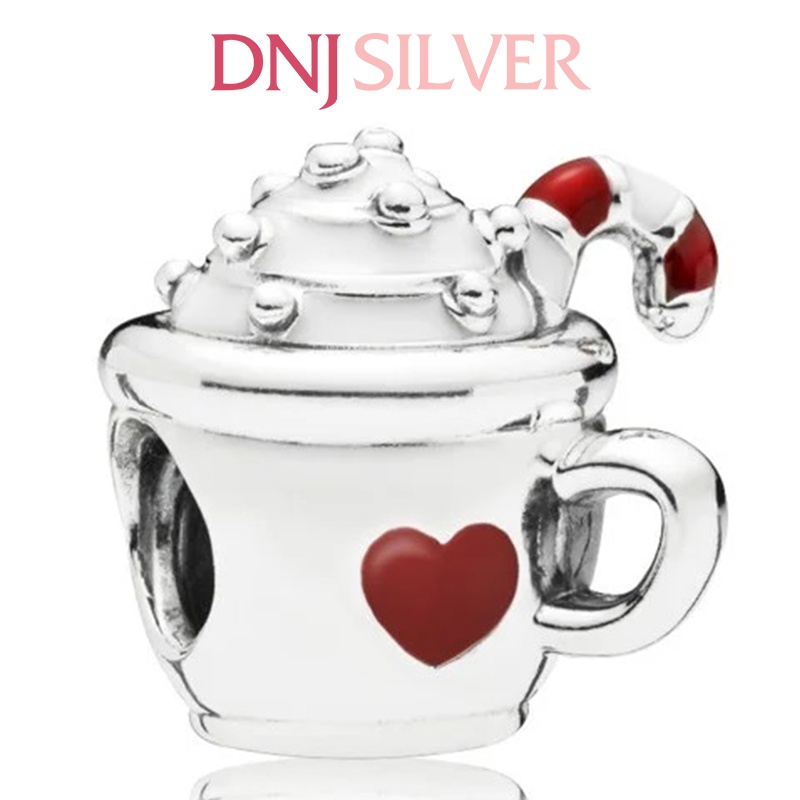 Charm bạc 925 cao cấp, hàng chuẩn bạc - Charm Cocoa &amp; Candy Cane thích hợp để mix vòng tay charm - DN223