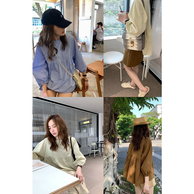 Áo Tay Lửng Cổ Tròn Chống Nắng Thời Trang Mùa Hè Cho Nữ