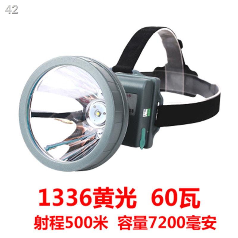 2021❆✻Đèn pha Yanni LED ánh sáng mạnh có thể sạc lại cảm biến chống thấm nước bắn xa gắn đầu câu cá đêm siêu vàng xenon