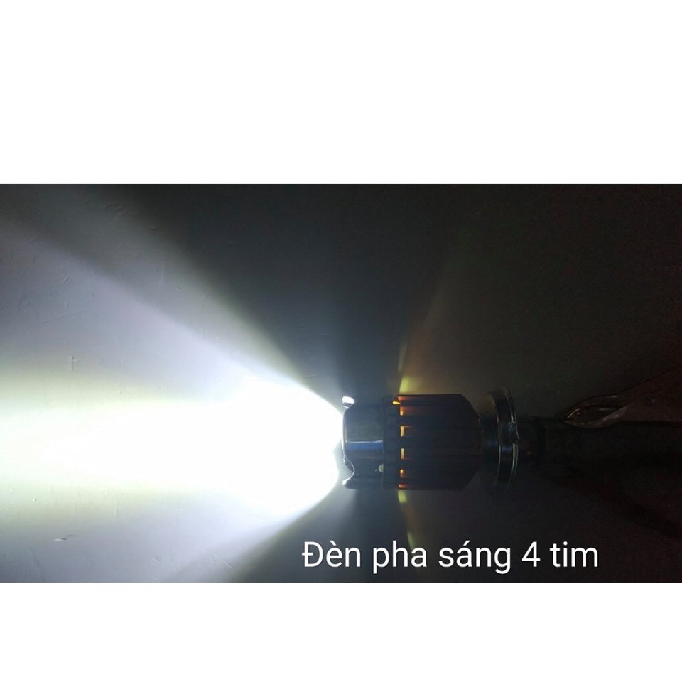 Đèn pha H4 3 chân viền 7 màu