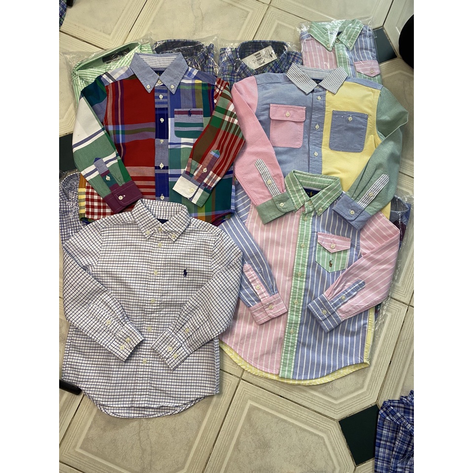 Áo Sơ Mi Dài Tay Bé Trai RALPH LAUREN Dư Xịn