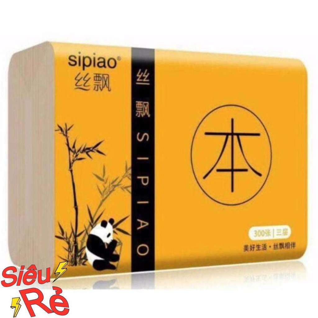 Giấy ăn gấu trúc Sipiao - 1 gói 300 tờ siêu dai