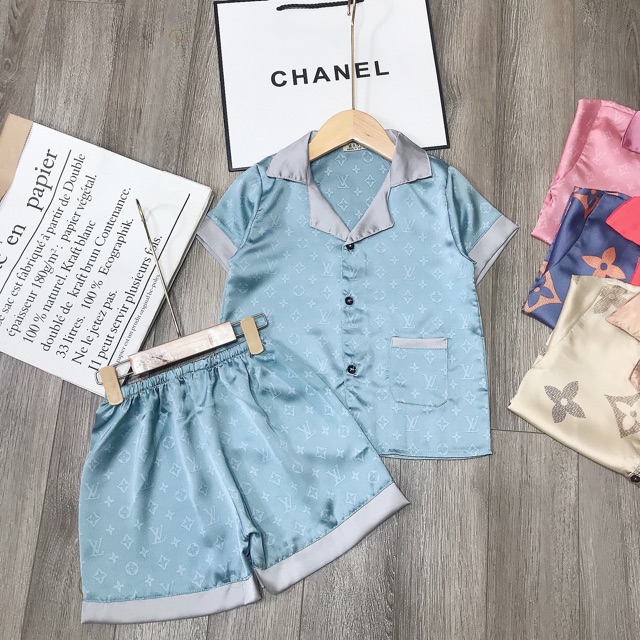 Sỉ bộ pijama lụa đại cho bé trai bé gái