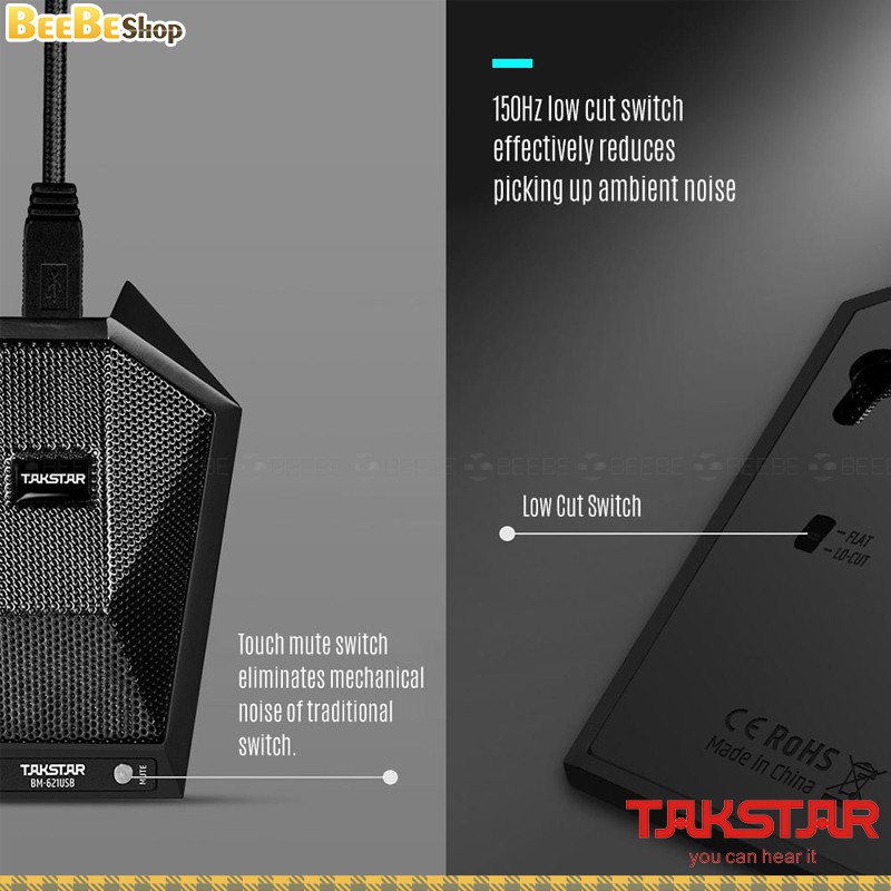 Takstar BM 621USB - Micro Đa Hướng, Họp Trực Tuyến, Cổng USB