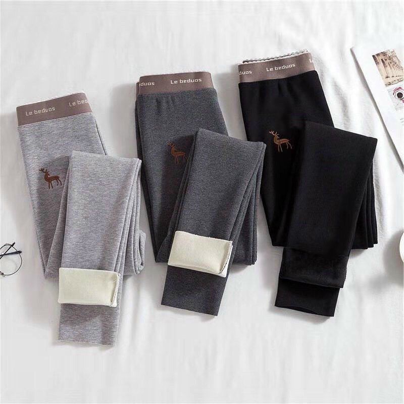 Quần legging tăm lót lông nhung hàng QC