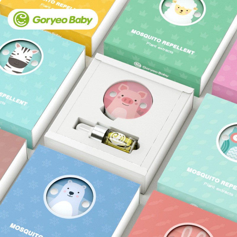 [XẢ KHO] Kẹp Đuổi Muỗi Goryeo Baby Hàn Quốc (Kèm Tinh Dầu)