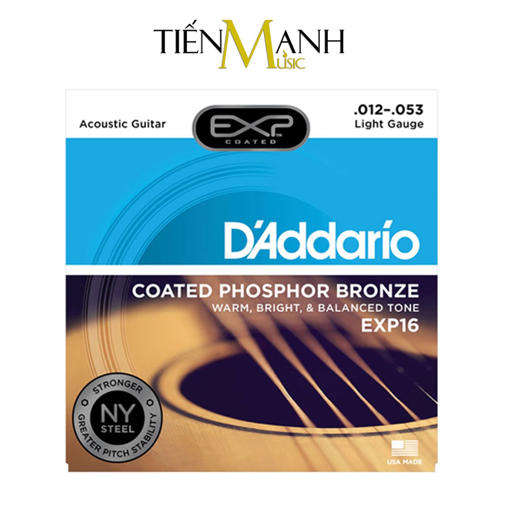 D'Addario EXP15, EXP16, EXP17, EXP26 - Bộ Dây Đàn Acoustic Guitar Coated Phosphor Bronze DAddario