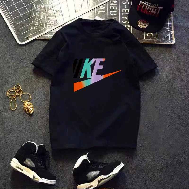 Áo nam tay ngắn cổ tròn dáng rộng phong cách Hàn Quốc thời trang mùa hè