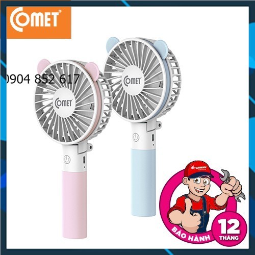 Quạt mini Cầm Tay tích điện sạc pin Comet CRF0803 3W, nhỏ gọn, có thể gấp lại Chính hãng