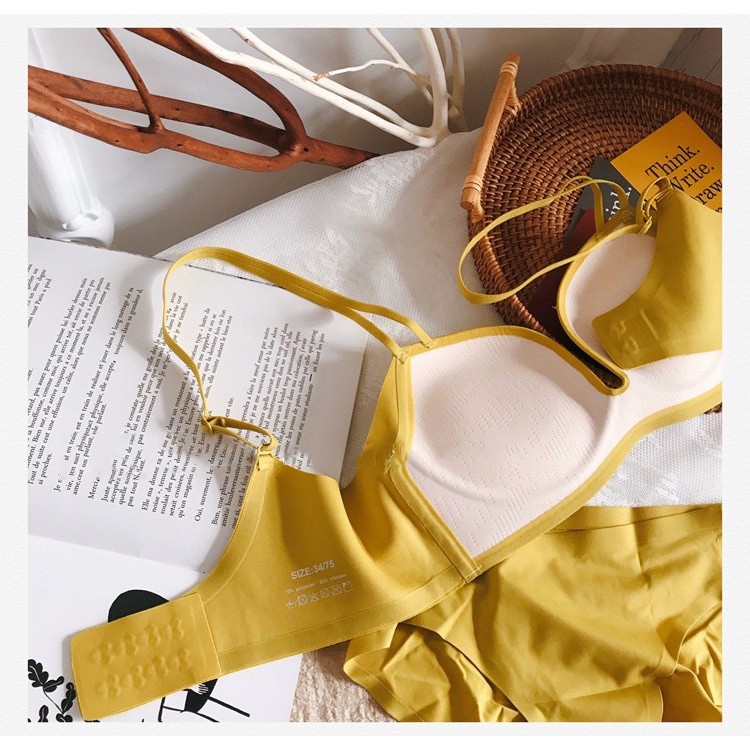 Áo Lót Trơn Đệm Dày  Không Gọng Nâng Ngực Gợi Cảm Chống Hằn Chống Lộ Mỡ Lưng Phong Cách Nhật Bản B435