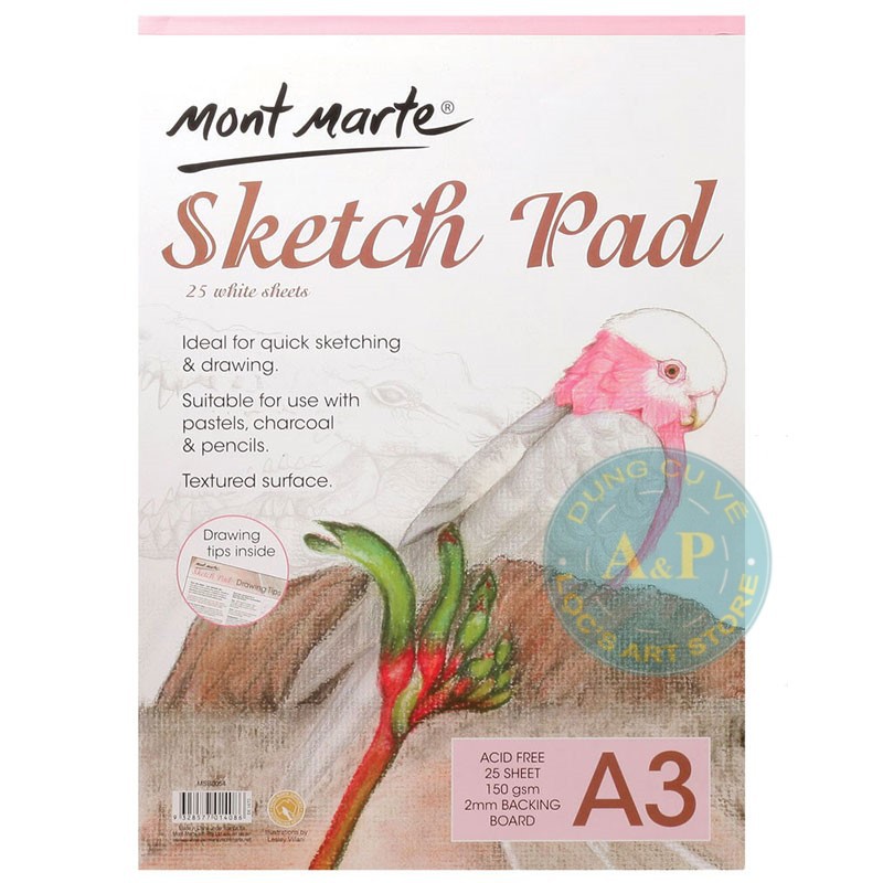 Sổ Sketch Pad Mont Marte A3/A4/A5 (MSB0054/MSB0055/MSB0056)