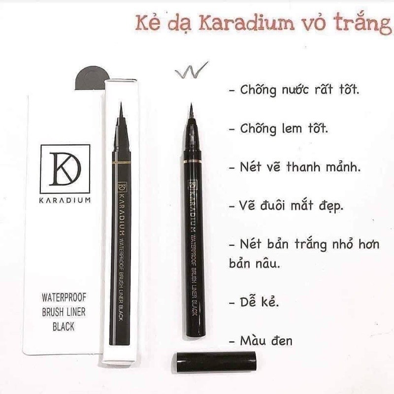 Kẻ mắt Karadium Waterproof Brush Liner