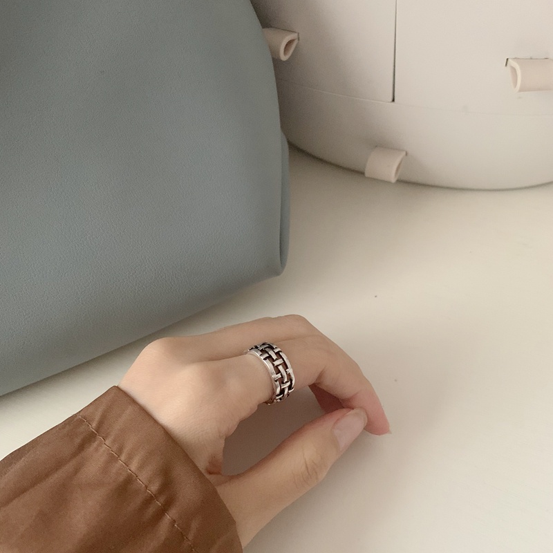 Nhẫn đan chéo phong cách Âu Mỹ cổ điển thời trang