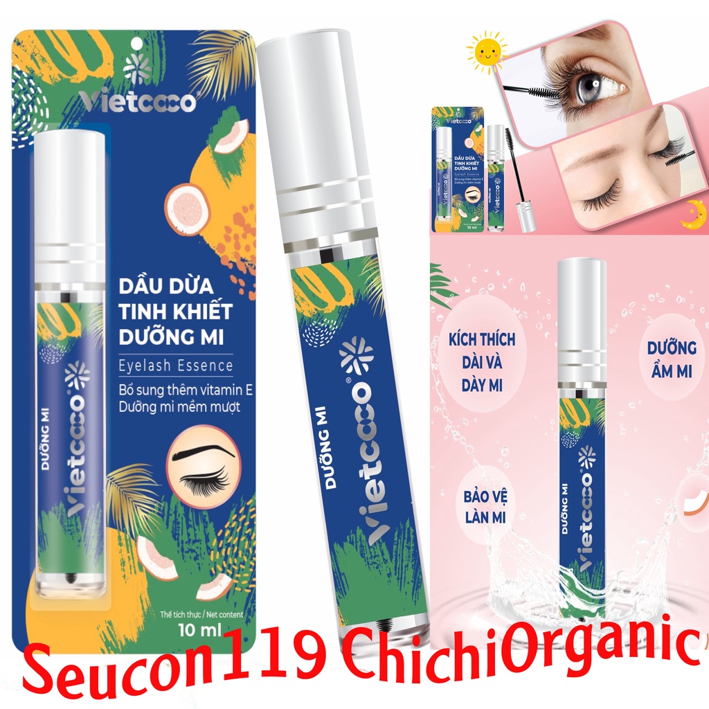 Mascara Dầu Dừa 10ml / Chuốt Mi Dầu Dừa Nguyên Chất Ép Lạnh Vietcoco