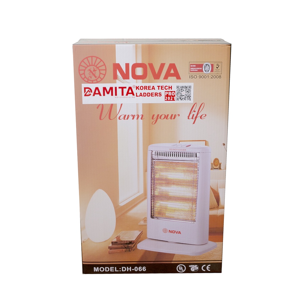 Quạt sưởi phòng ngủ DAMITA NOVA 2 bóng 3 bóng cao cấp bóng Halogen siêu bền tiết kiệm điện thay bóng miễn phí 1 năm