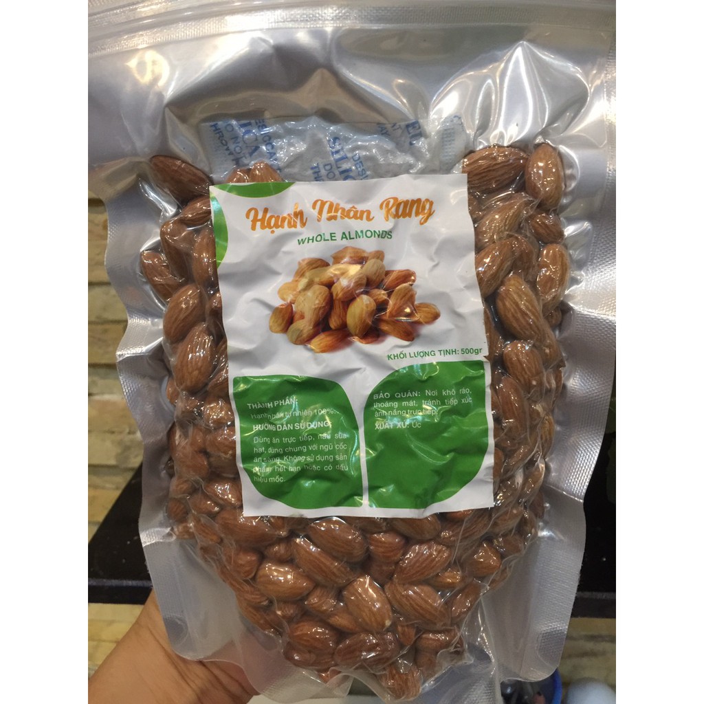 500 GRAM NHÂN HẠT HẠNH NHÂN RANG CHÍN