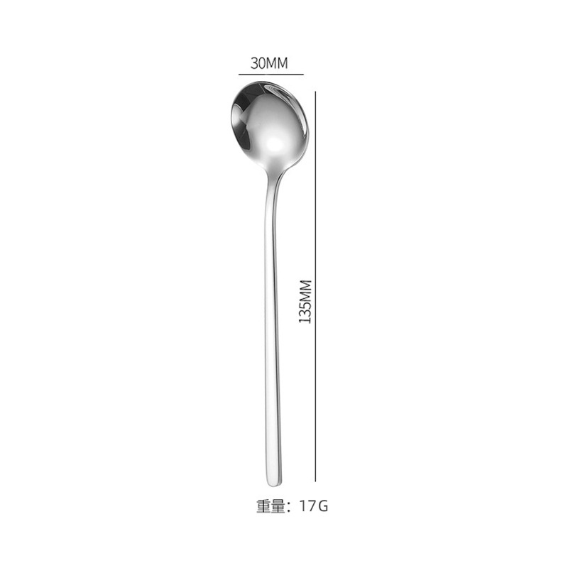 Muỗng cà phê TAILI JZM đầu tròn mạ vàng bằng thép không gỉ 304