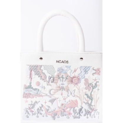 Túi xách NGAOS The Book Bag White - Medium Size