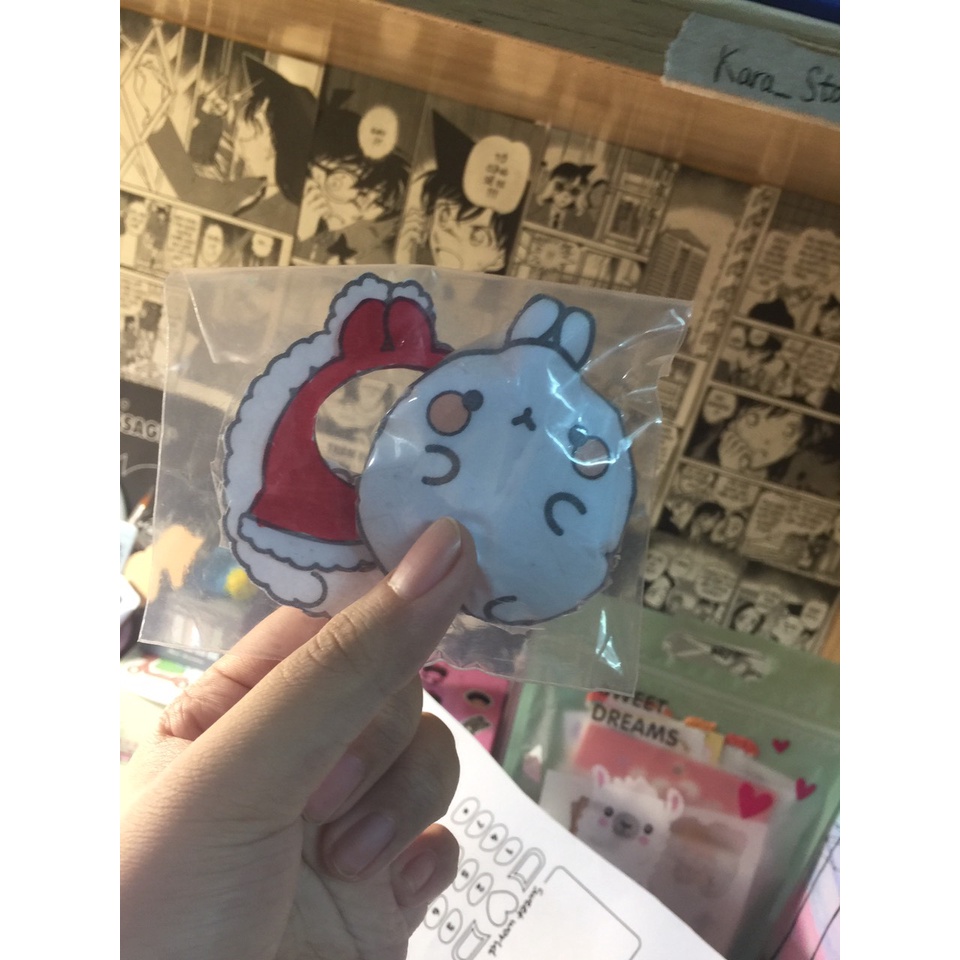 🥰 Squishy giấy thỏ Molang kèm 2 bộ quần áo siu cưng bỏ ra thay vào được😝