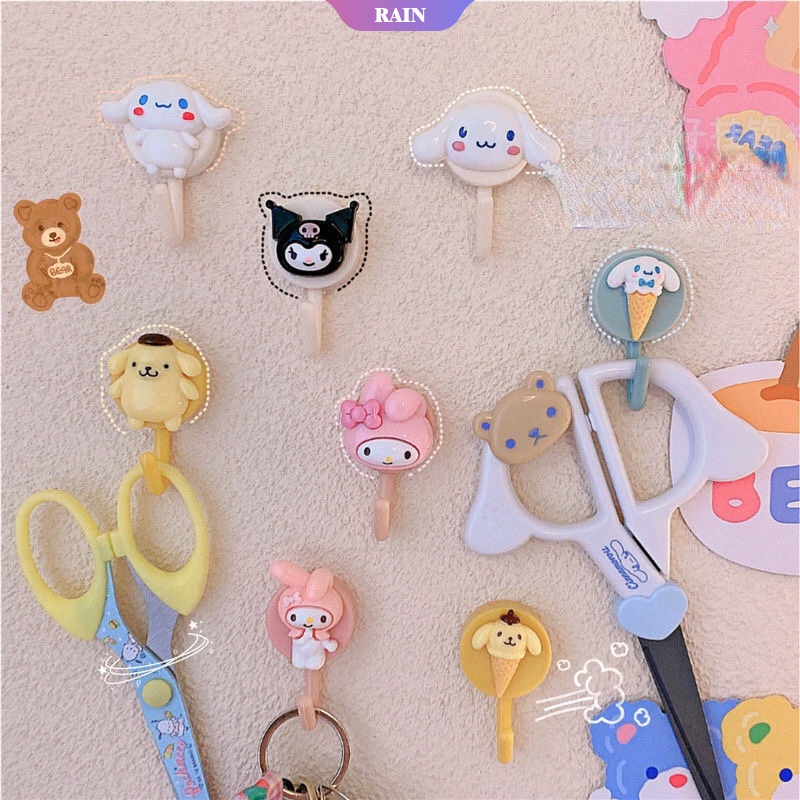 1 Móc Treo Chìa Khóa Dán Tường Bằng Nhựa Hình Cinnamoroll Hello Kitty Dễ Thương Trang Trí Nhà Cửa