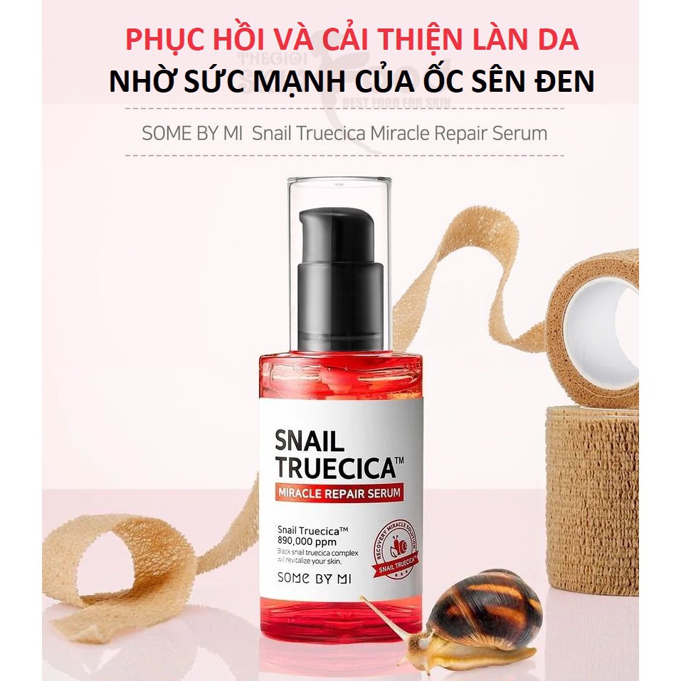 Tinh Chất Some By Mi Snail Truecica Miracle Repair Serum Phục Hồi Da Cải Thiện Vết Thâm Sẹo Lõm 50ml