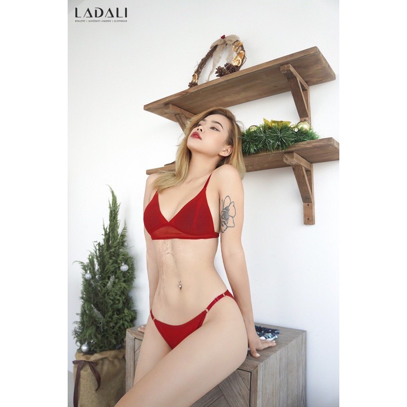 Áo lót trơn màu đỏ sexy quyến rũ hàng cao cấp Ladali